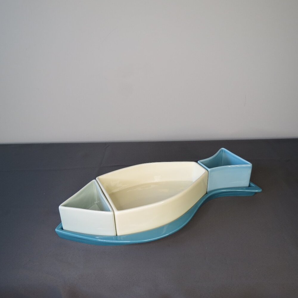 Tag Brand Fish Serving Dish with Removable Inserts